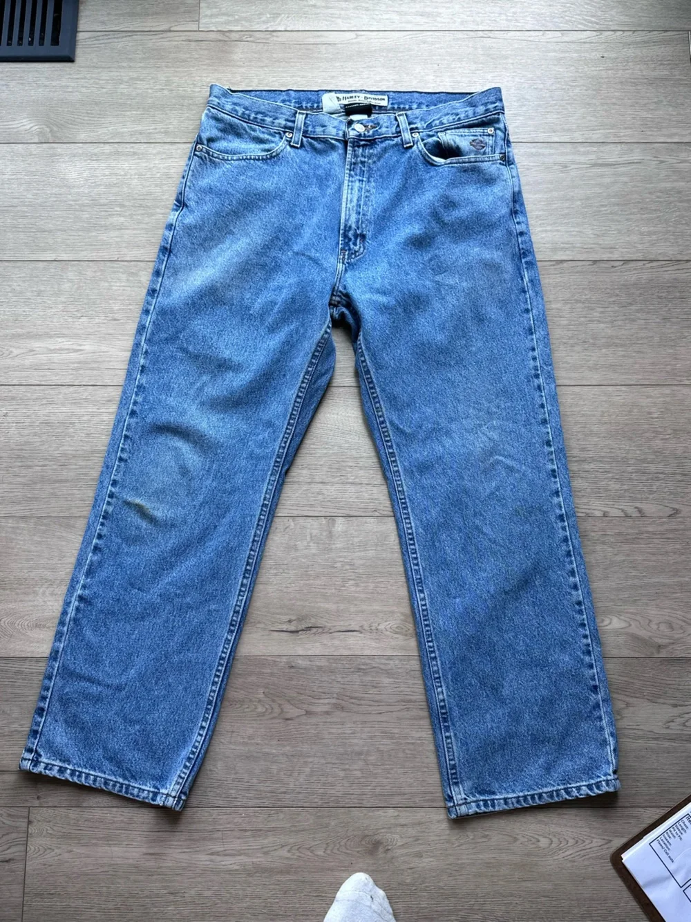 Harley Davidson Men’s Jeans 36x30 Blue Denim Straight Leg Genuine MotorClothes